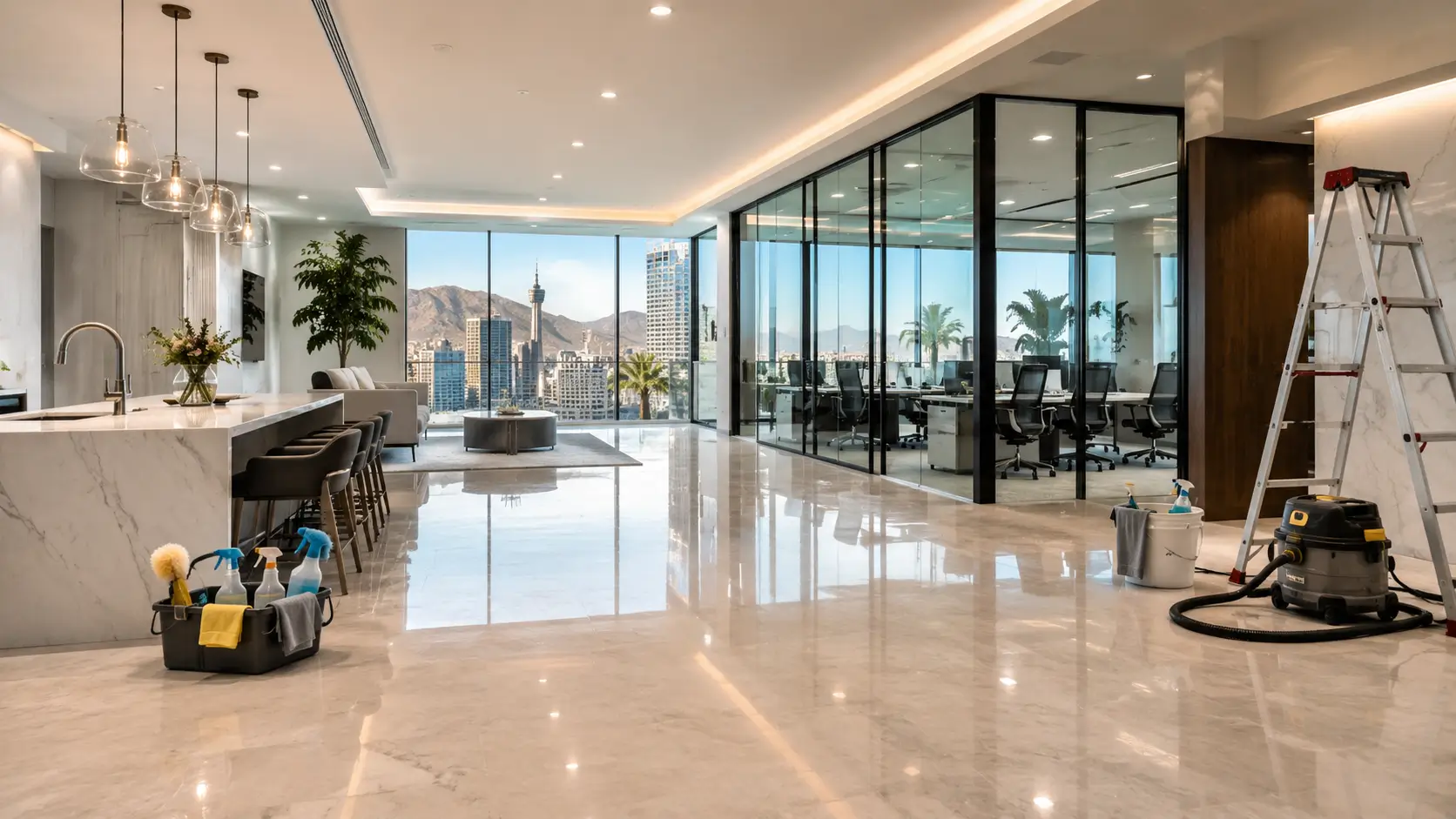 Commercial cleaning services in Las Vegas and Clark County, NV by Final Touch.